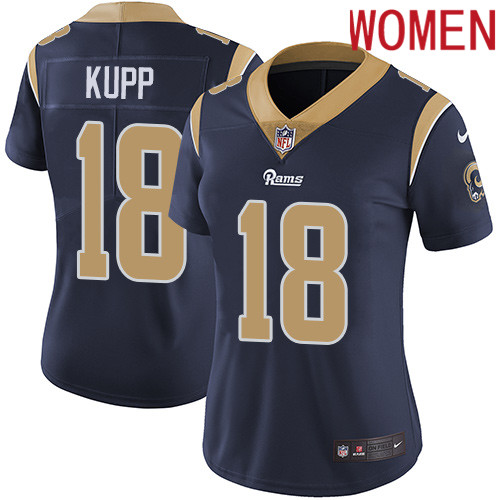 2019 Women Los Angeles Rams #18 Kupp dark blue Nike Vapor Untouchable Limited NFL Jersey->women nfl jersey->Women Jersey